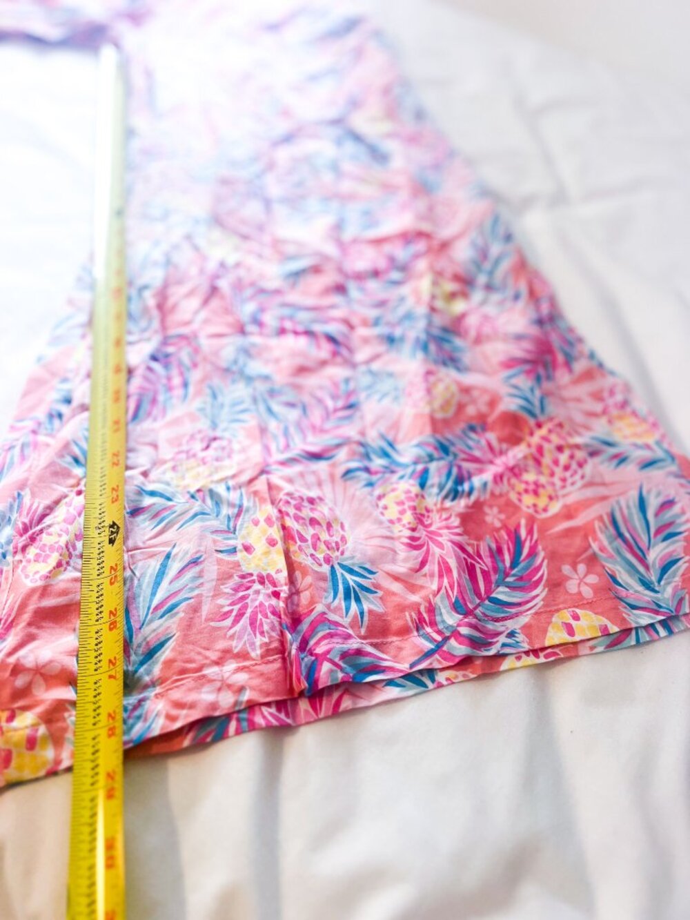 Simply Southern Wide Leg Smocked Palazzo Pants Pink Pineapple Print size OS - Picture 8 of 10